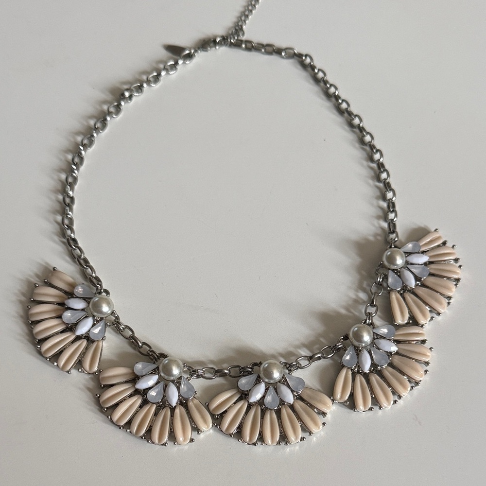 Jones New York Silver and Cream Necklace